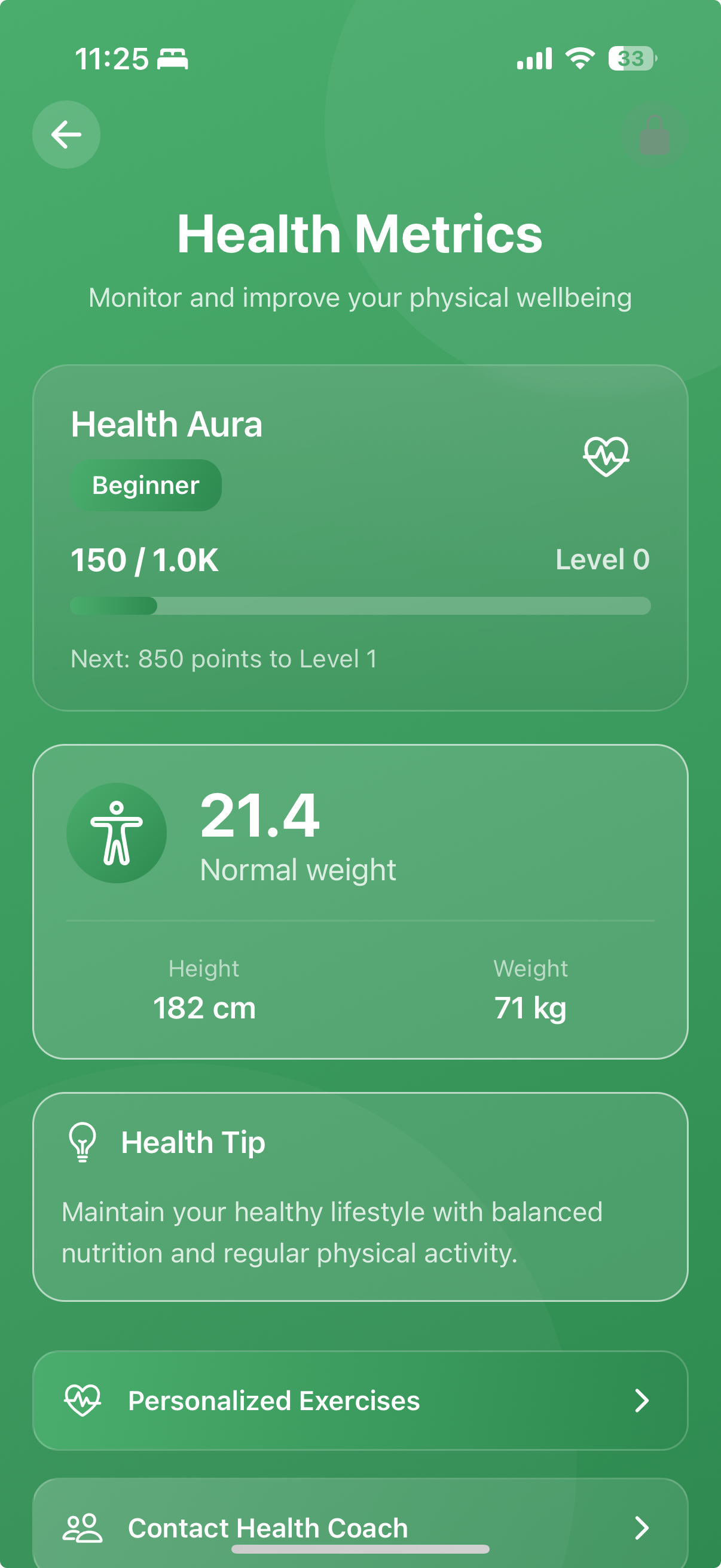 Aurise Health Metrics